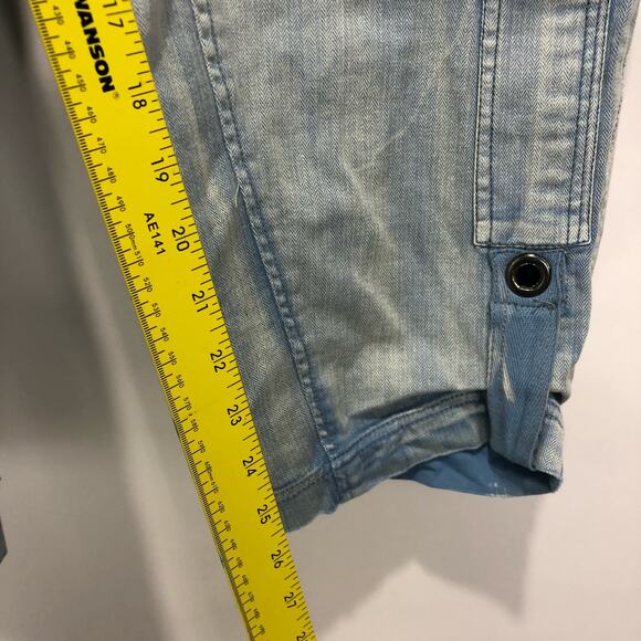 Free People The Cargo Utility Pant Jean Pockets Tie Oversize Fade Blue L - Picture 6 of 7